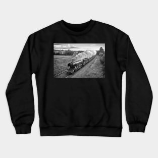 Flying Scotsman - Black and White Crewneck Sweatshirt